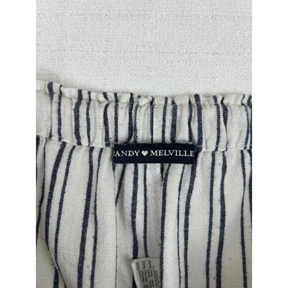 Brandy Melville Striped Wool Blend Elastic Waist Shorts Size O/S - Picture 7 of 8